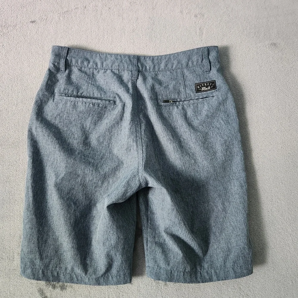 Nitrous Black Shorts Boys‎ Size 14 Stretch Hybrid Grey